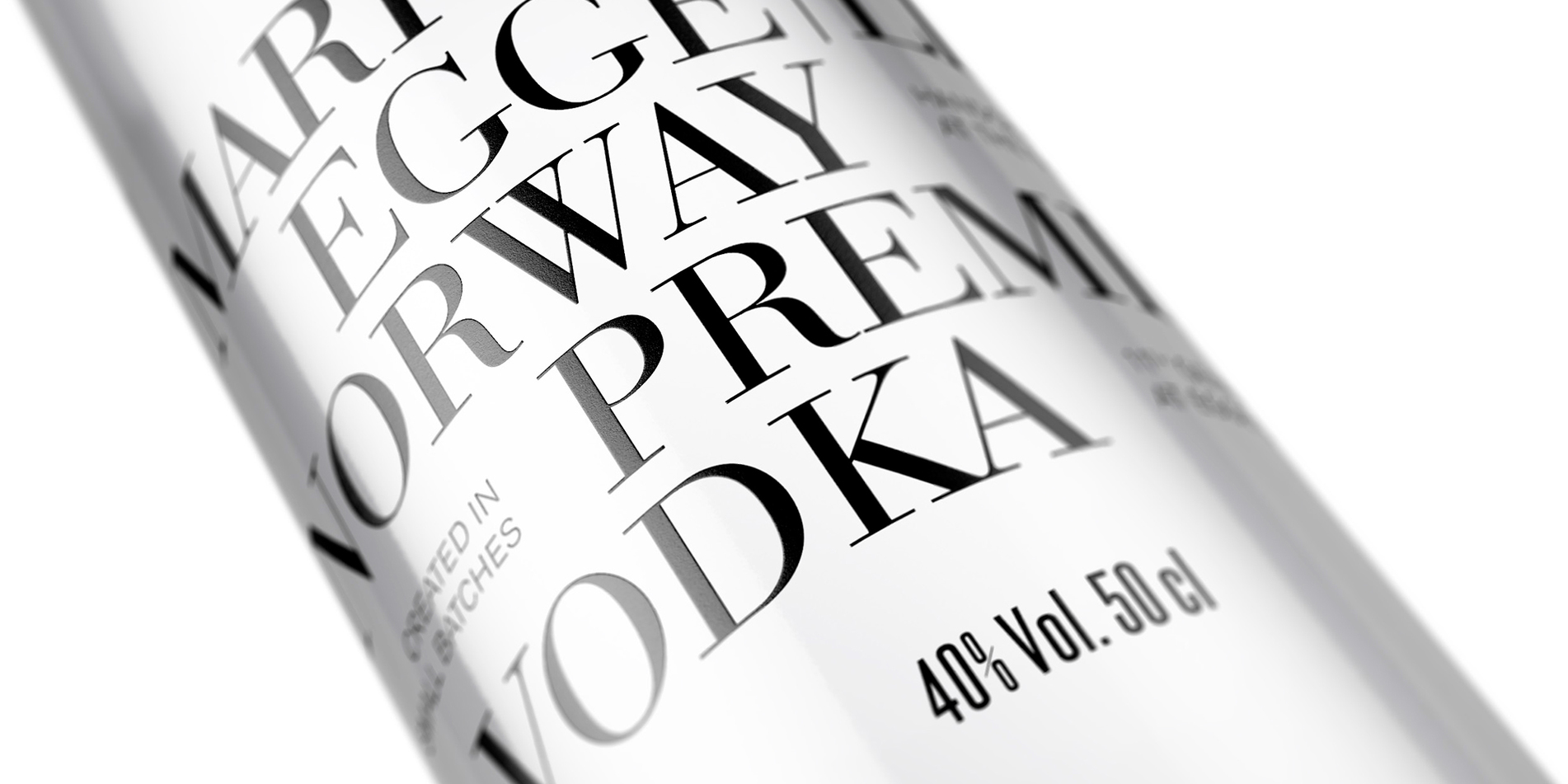 Marius Egge Vodka premium. Emballasje Packaging design.