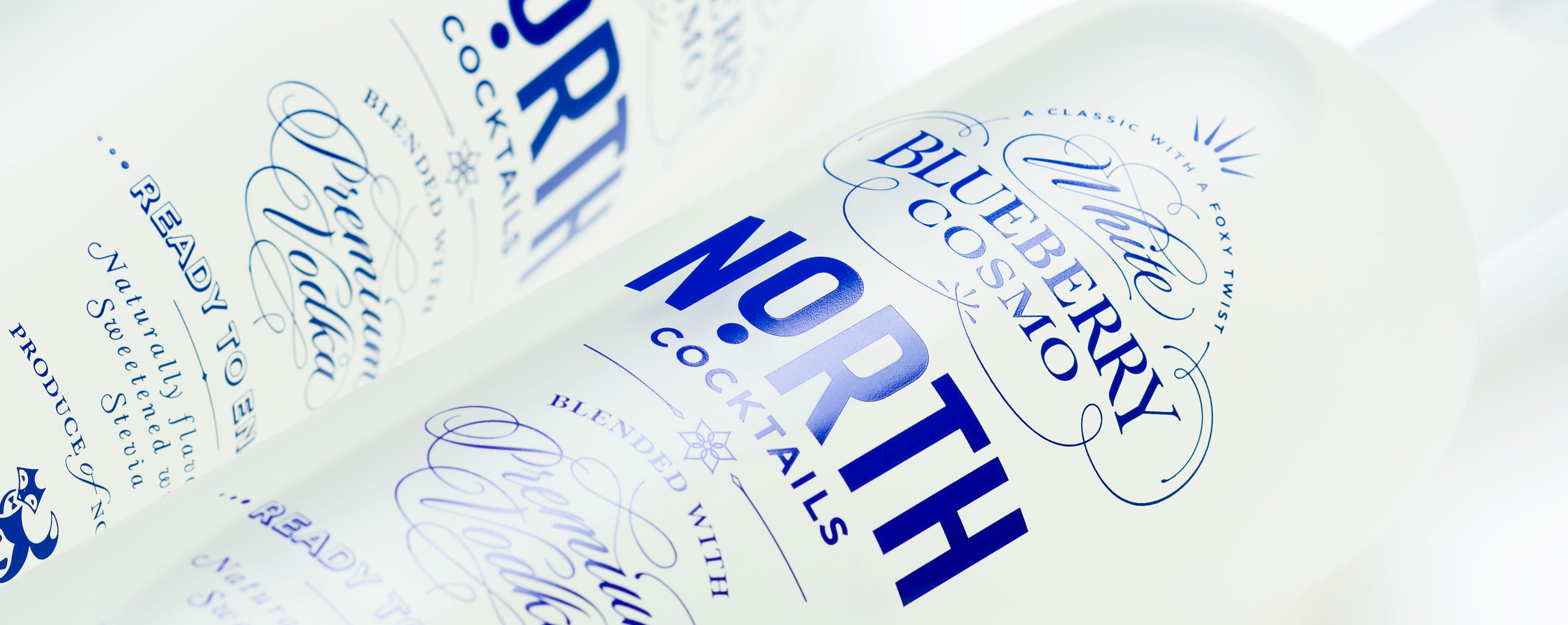 North cocktails premium vodka hvit blåbær flaske bottle white blueberry cosmo