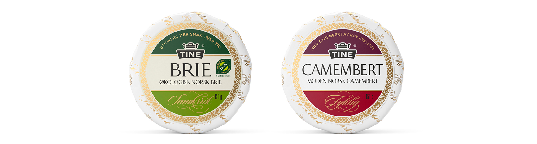 Tine OsteCompagniet Brie og Camembert. Emballasje packaging design.