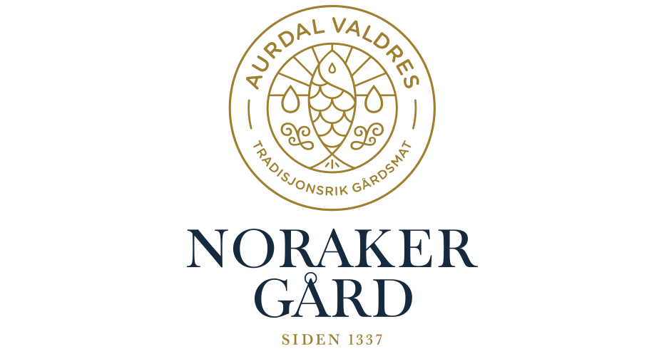 Noraker gård rakfisk logo. Visuell identitet visual identity.