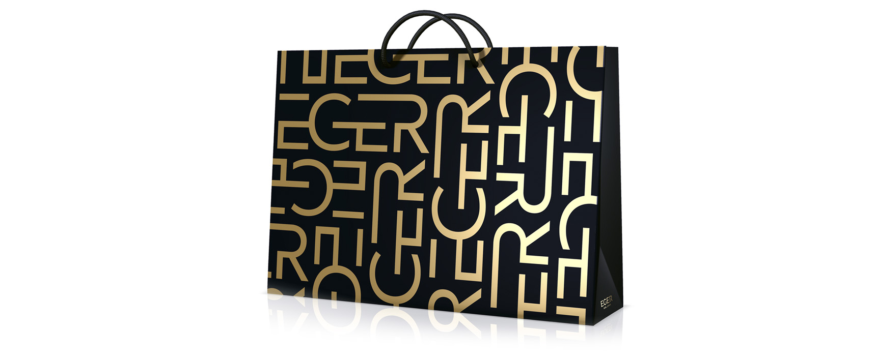 Eger Karl Johan shopping bag. Visuell identitet visual identity.