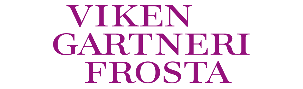 Viken Gartneri Frosta logo. Visuell identitet visual identity.