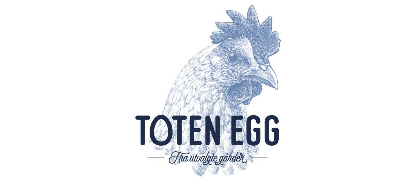 Toten egg logo. Visuell identitet visual identity.