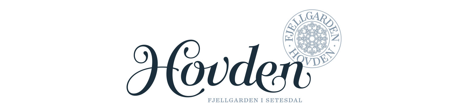 Fjellgarden Hovden logo. Visuell identitet Visual identity.