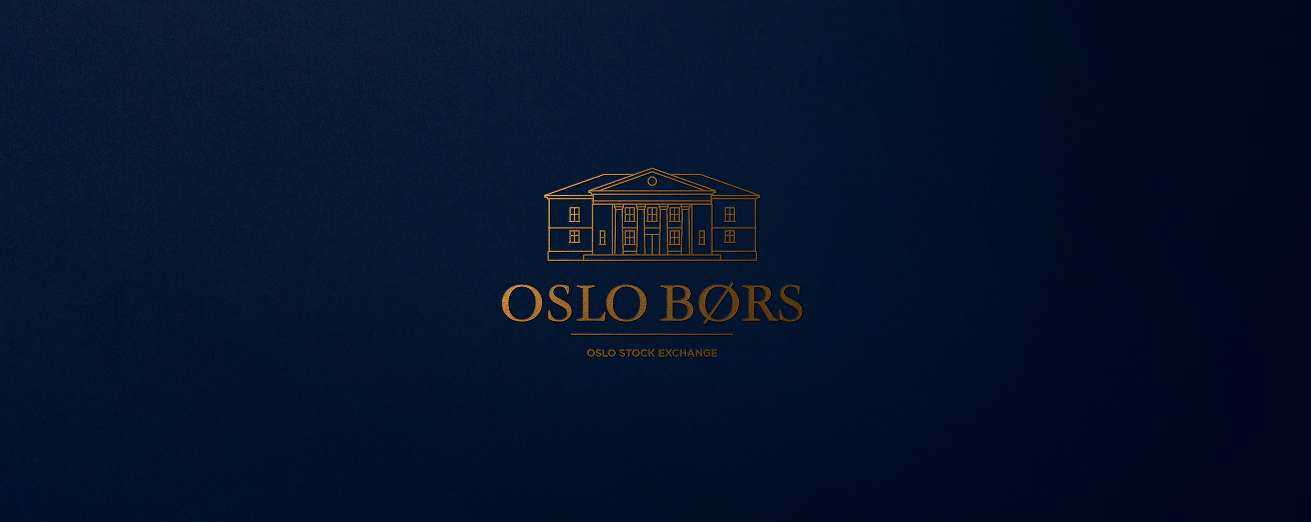 Oslo børs stock market logo. Visuell identitet visual identity.