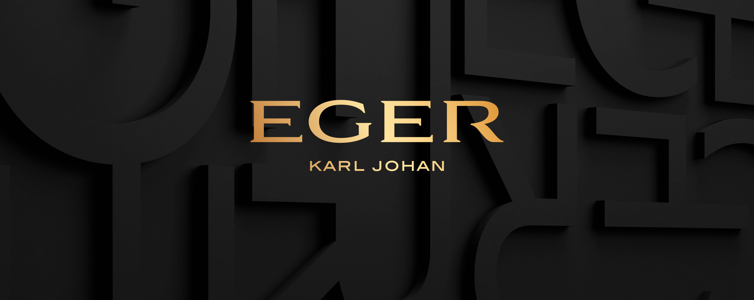 Eger Karl Johan logo. Visuell identitet visual identity.