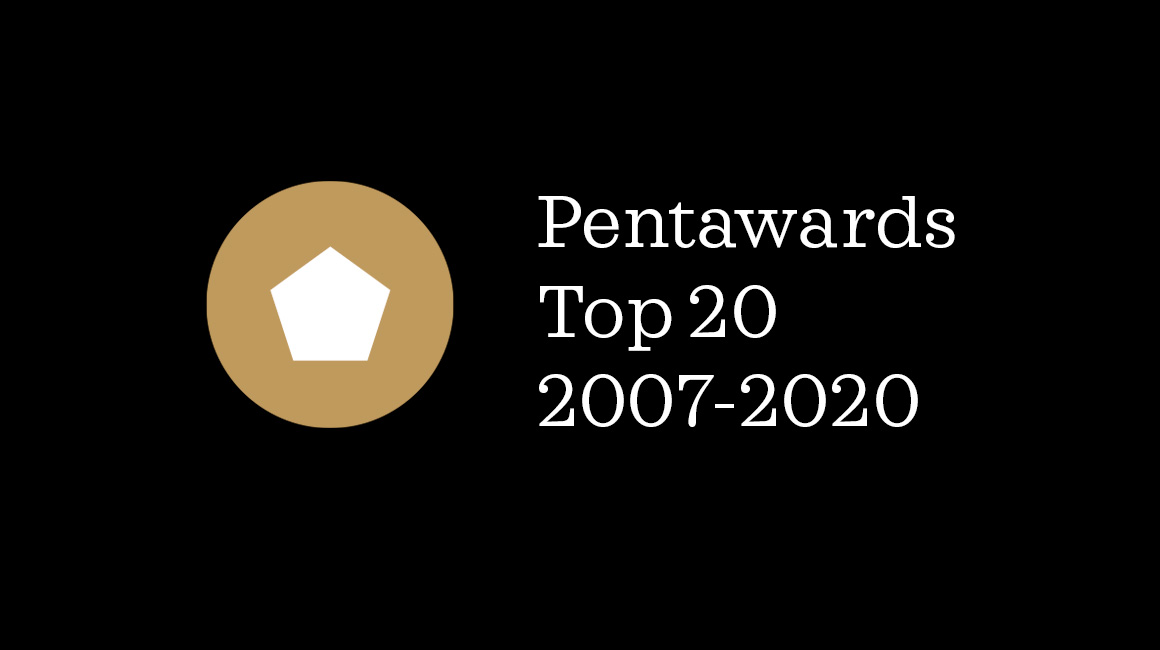 Vi er på Pentawards Top 20 All-Time Winners-liste
