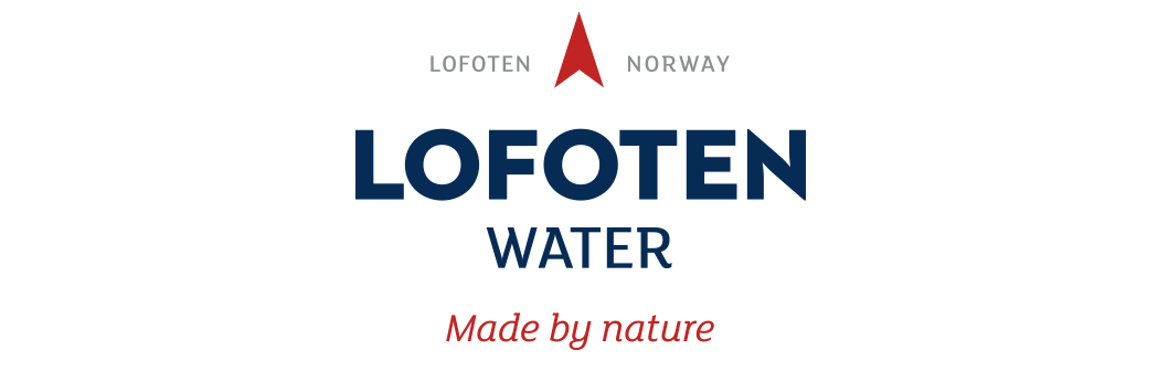 Lofoten Water logo. Visuell identitet visual identity.