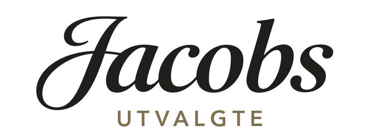 Jacobs Utvalgte typeface logo. Visuell identitet visual identity.