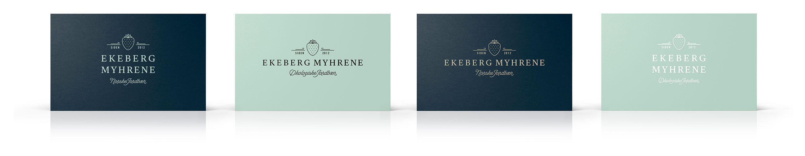 Ekeberg Myhrene visittkort business card. Visuell identitet Visual identity.